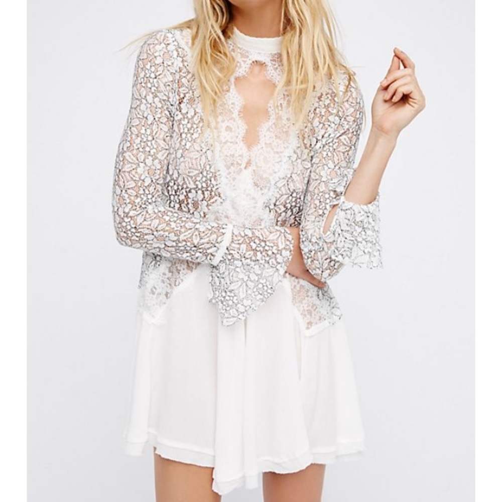 White lace tunic